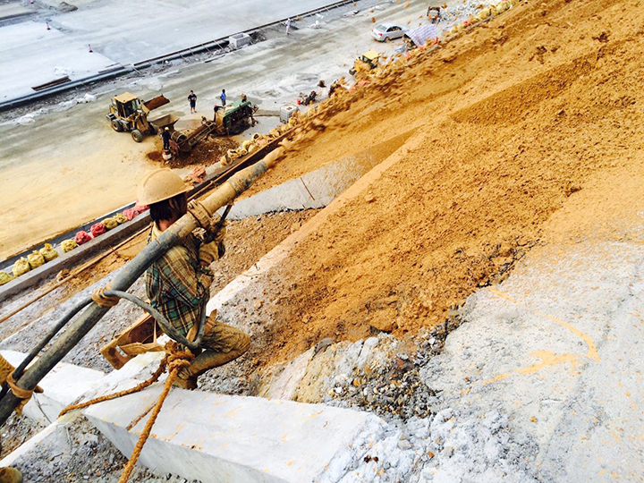 揭博高速公路边坡喷草